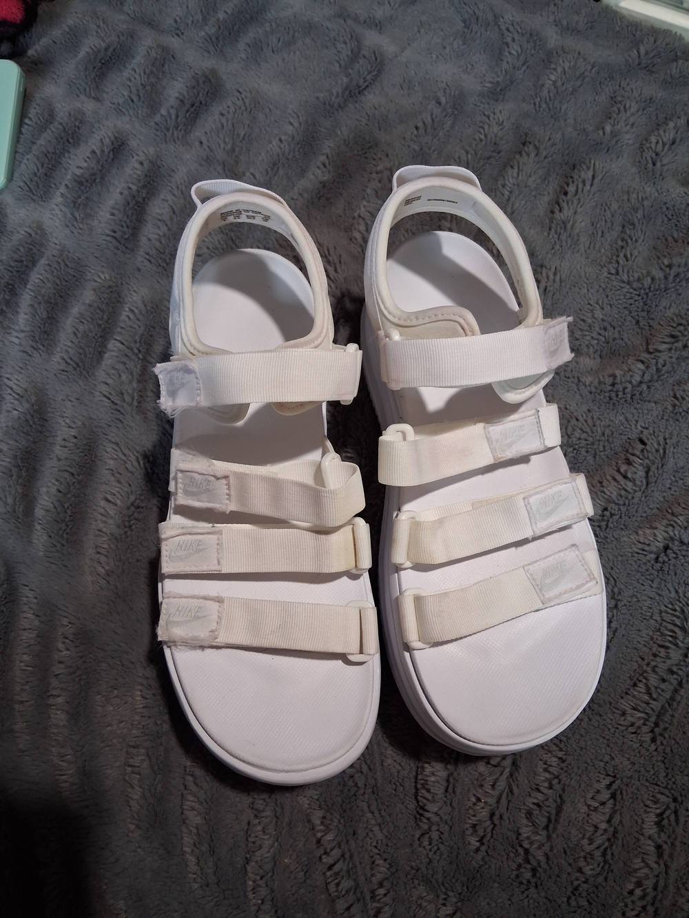 Nike White Platform Sandals 9